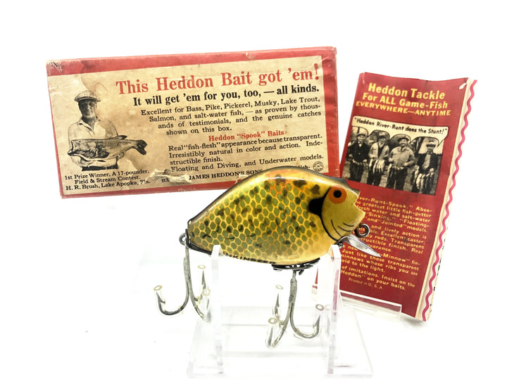 Heddon Punkinseed 740, CRA Crappie Color w/Brush Box & Catalog - Unique Color Variation