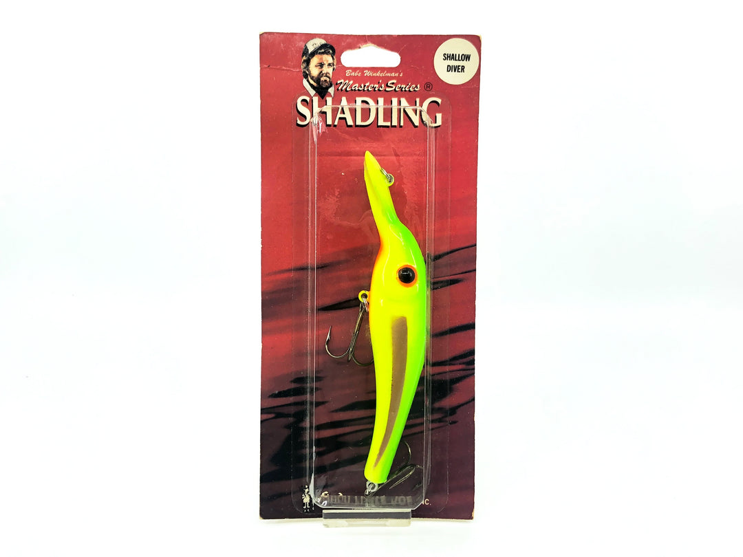 Lindy Little Joe Master's Series Shallow Diver Shadling, Chartreuse/Gold Color on Card