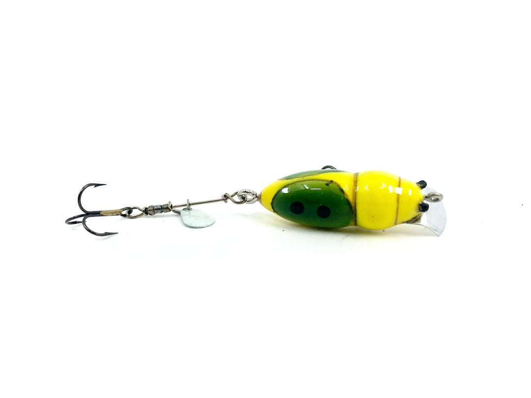 Contemporary Fly Rod Creek Chub Beetle, Made By Gary Bowles, Yellow Beetle Color