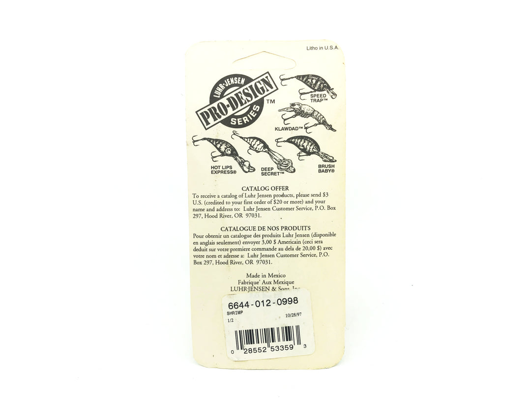 Luhr-Jensen Klawdad, Shrimp Color on Card
