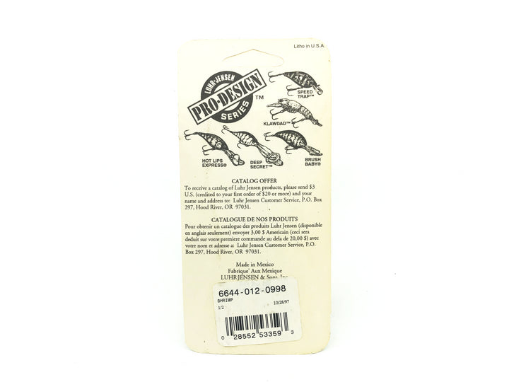 Luhr-Jensen Klawdad, Shrimp Color on Card