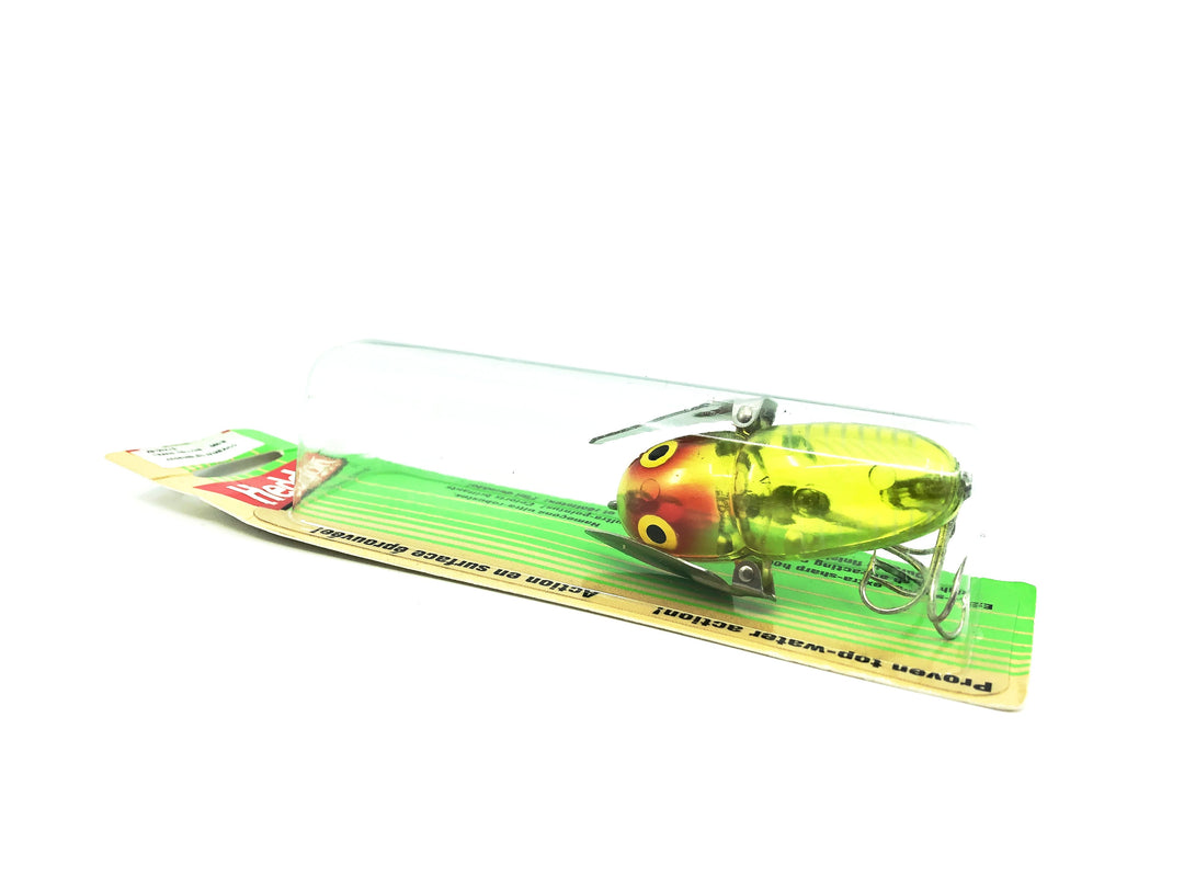 Heddon Crazy Crawler, XYS Transparent Yellow Shore Color on Card