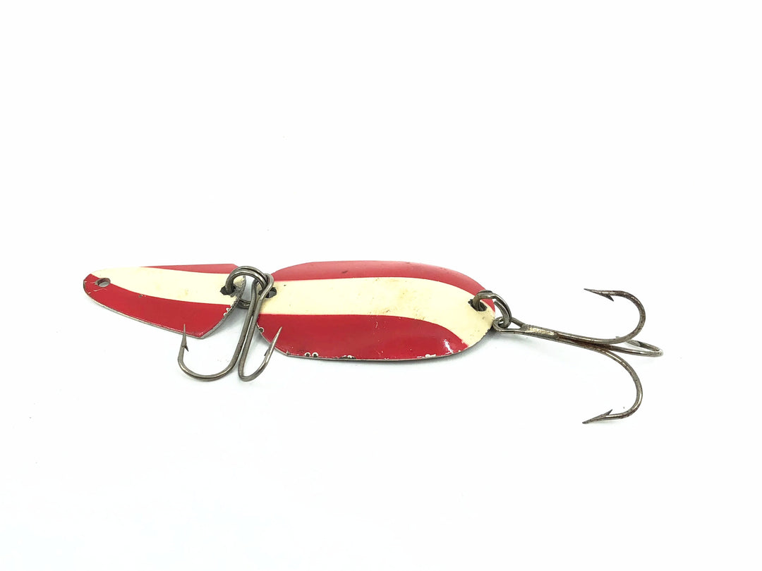 Jointed Spoon Lure, Red &White Color