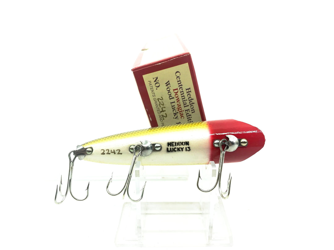 Heddon Centennial Edition Wood Lucky 13 New in Box NO. X2500W-JRH-Frog Scale Red Head Numbered!