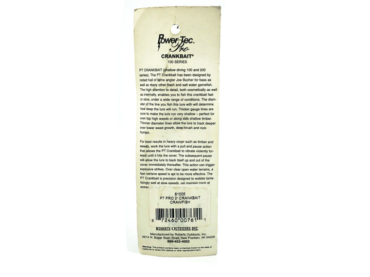 Joe Bucher Power Tec Pro 100 Series, Crawfish Color on Card