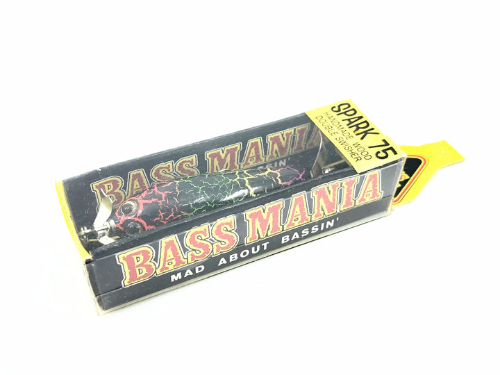Tiemco Bass Mania Spark 75 Wooden Topwater Prop Bait Color 8 Rainbow Crackle