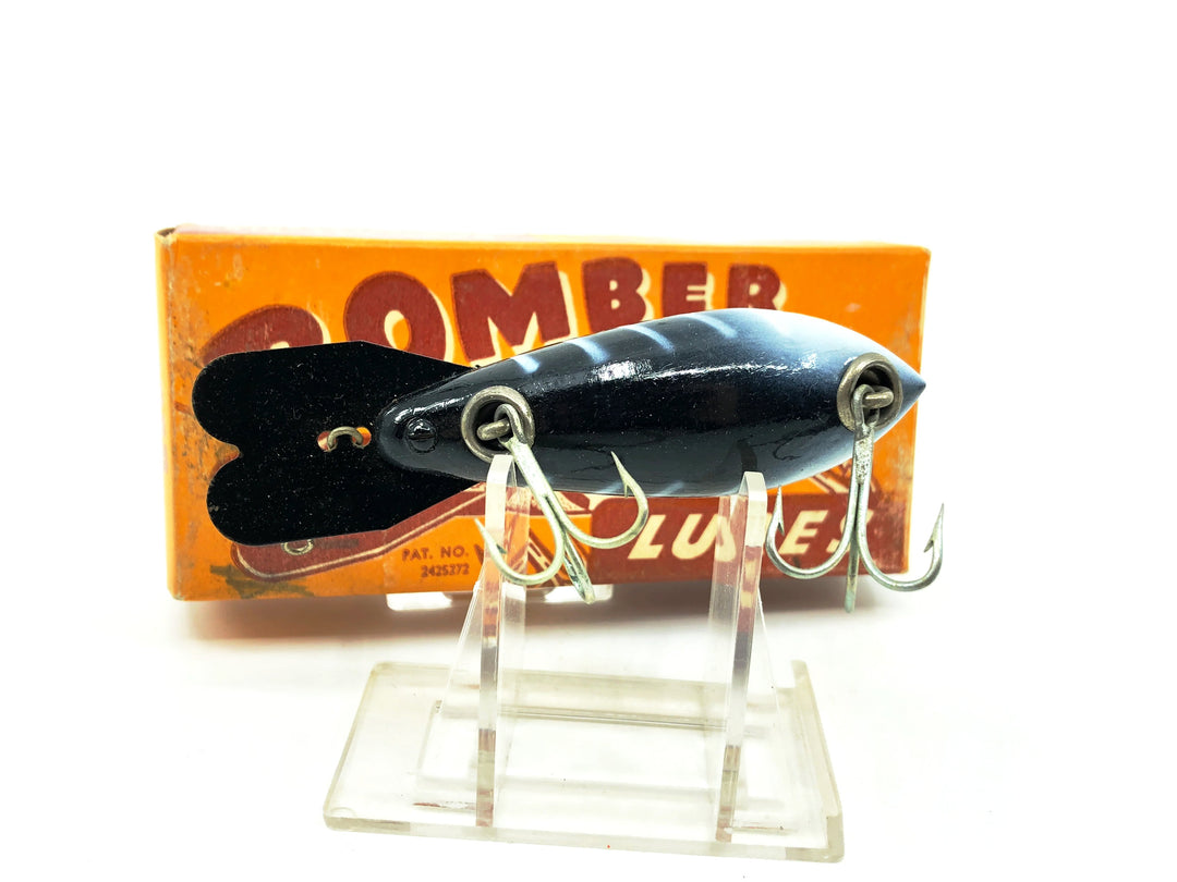 Wooden Bomber 500, #14 Black/White Ribs Color with Two Piece Box