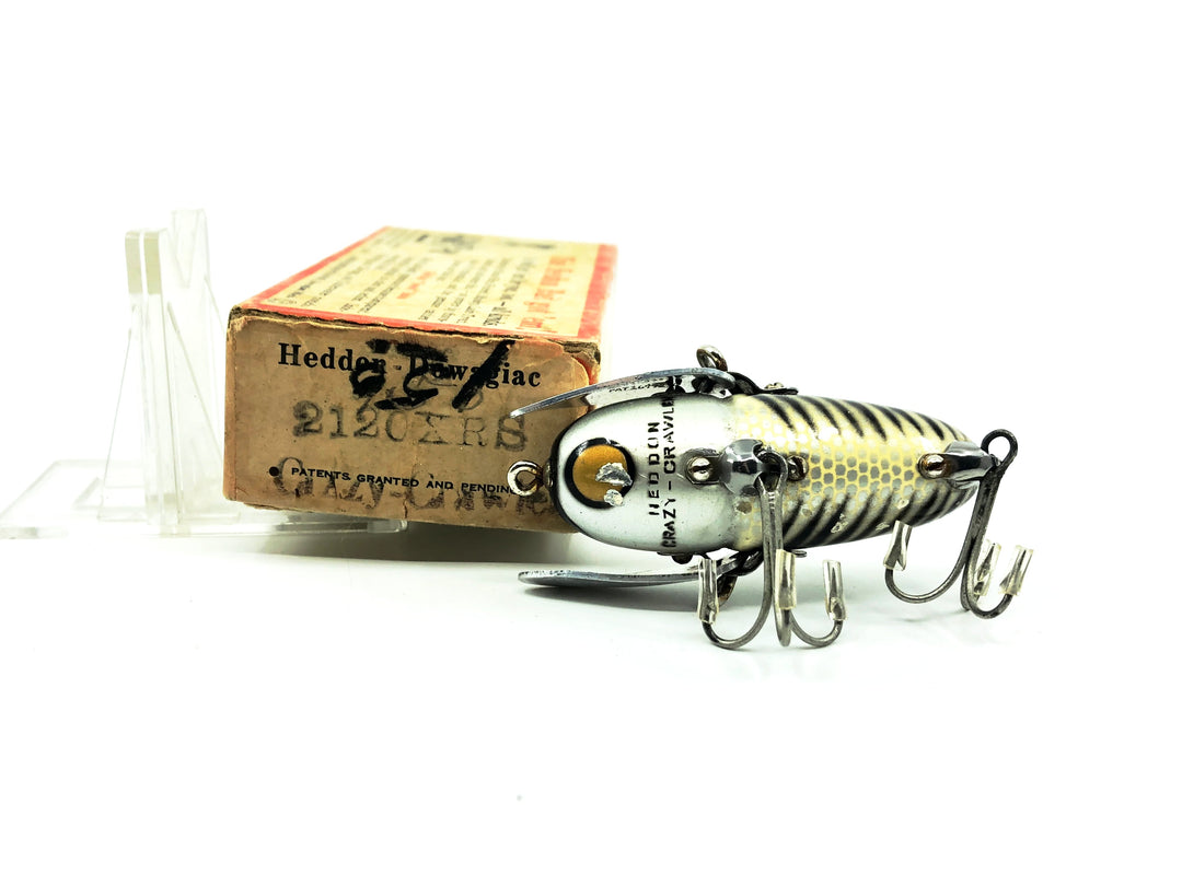 Heddon Crazy Crawler 2120, XRS Silver Shore Color with Box