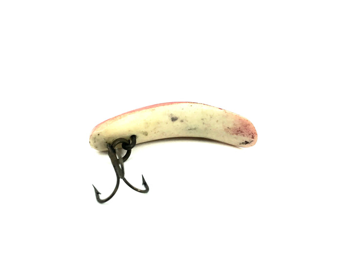 Helin Flatfish F4, WR White Bottom/Red Top Color - Vintage Plastic Version