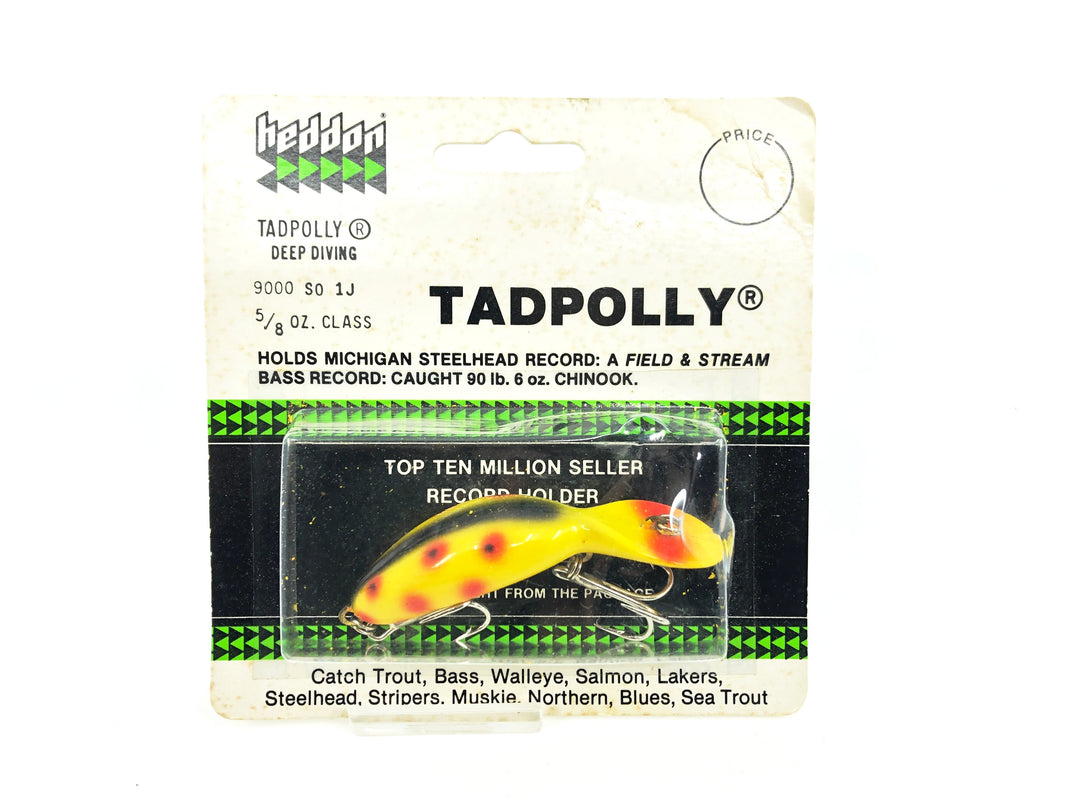 Heddon 9000 Tadpolly Spook, SO Spotted Orange Color on Card