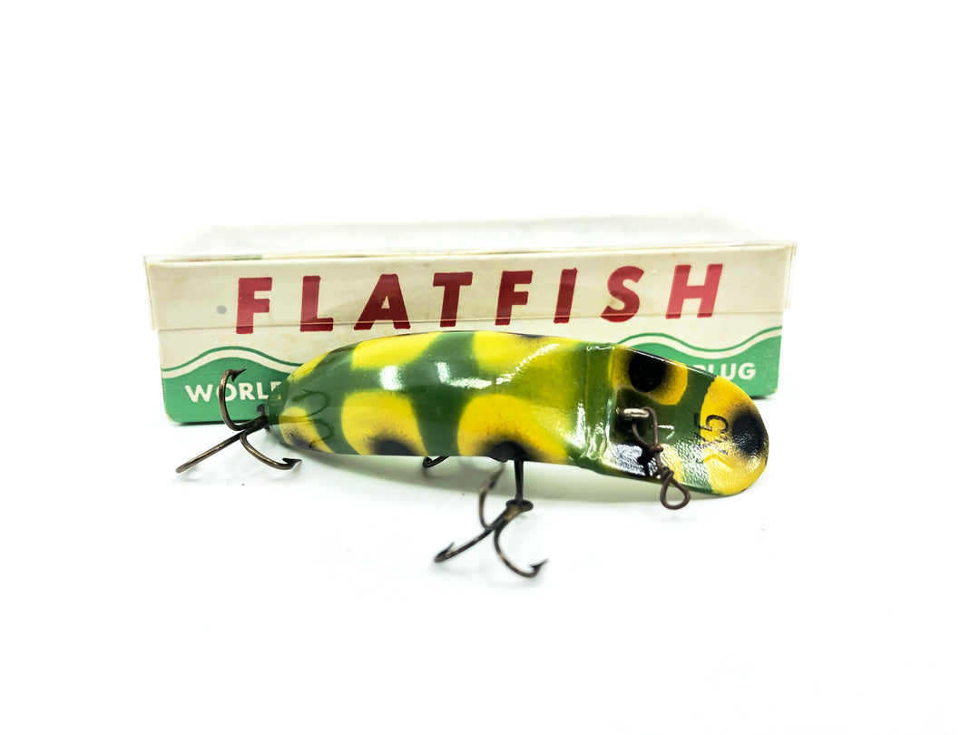 Vintage Helin Flatfish X5, Frog Color with Box