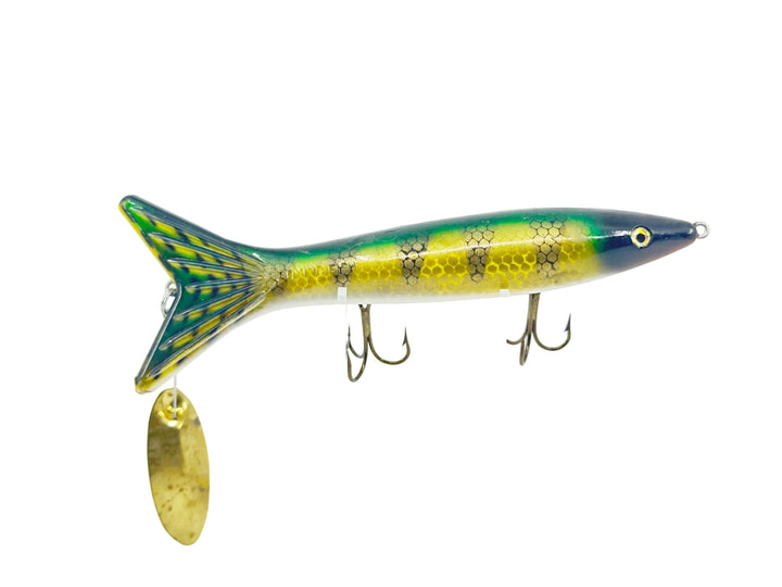 Musky Mania Dying Fish Surface Bait, Perch Color