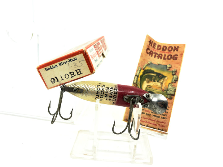 Heddon River Runt Spook Floater 9110-RH, Red Head Color with Box/Catalogue