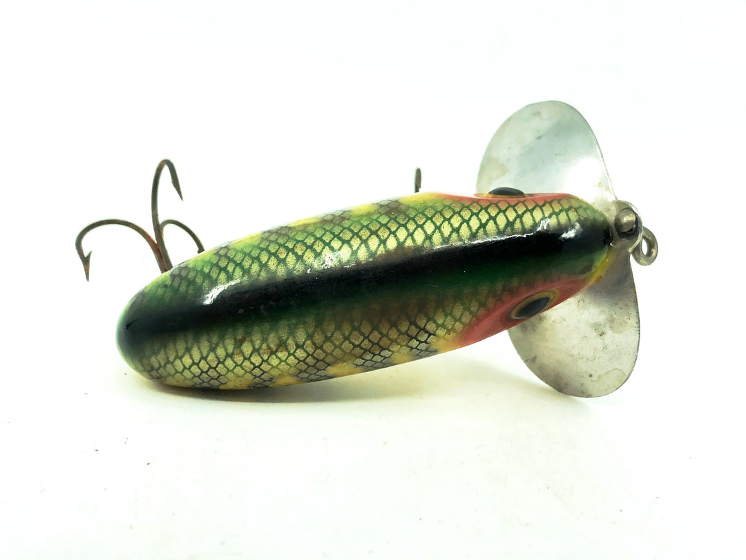 Arbogast Jitterbug 5/8oz 1st Gen Hardware, Perch Color, Cedar Jitterbug