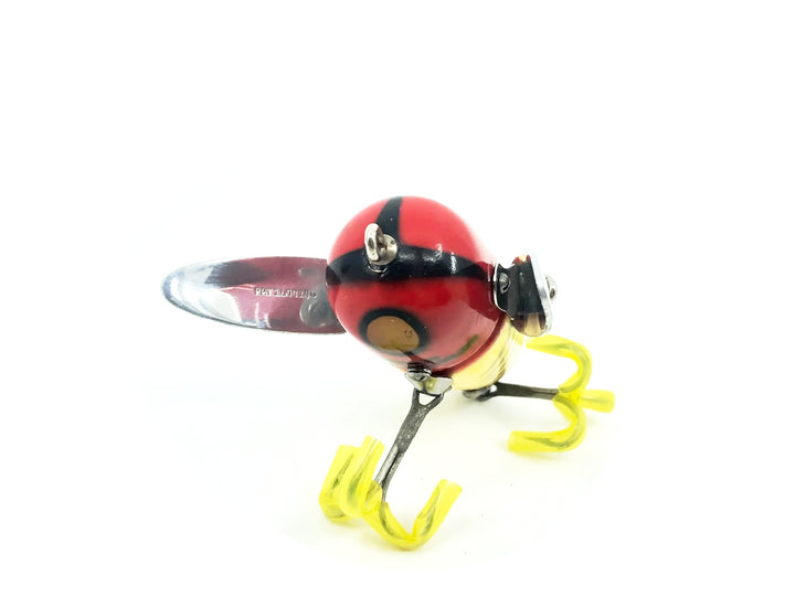 Heddon Wooden Crazy Crawler 2120 XRW Red and White Shore Color