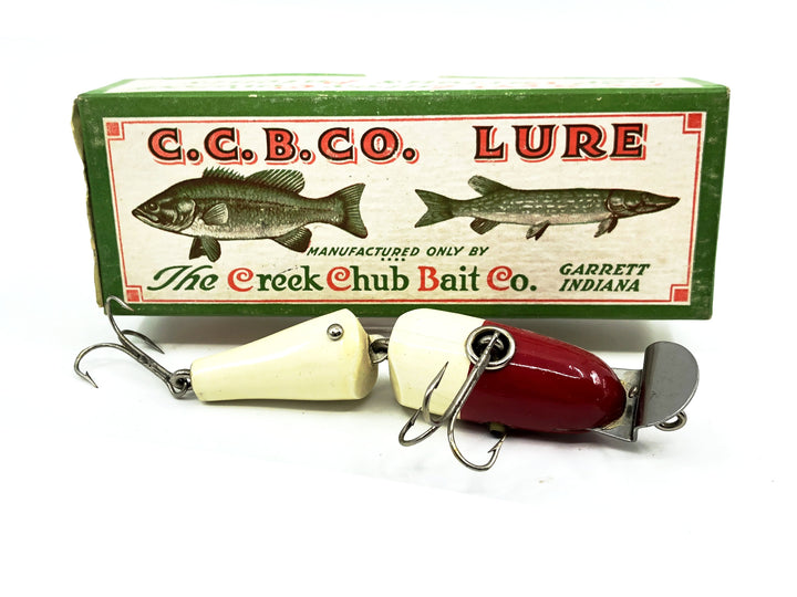Creek Chub 2700 Baby Jointed Pikie, #02 White & Red Color w/Box