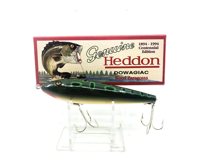 Heddon Centennial Edition Wood Zaragossa New in Box NO. X6500W-BF - Bullfrog Color, Numbered!