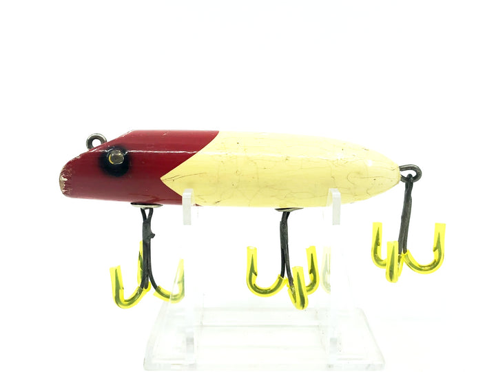 South Bend Bass-Oreno Red Head White Body Color-Tack Eyes