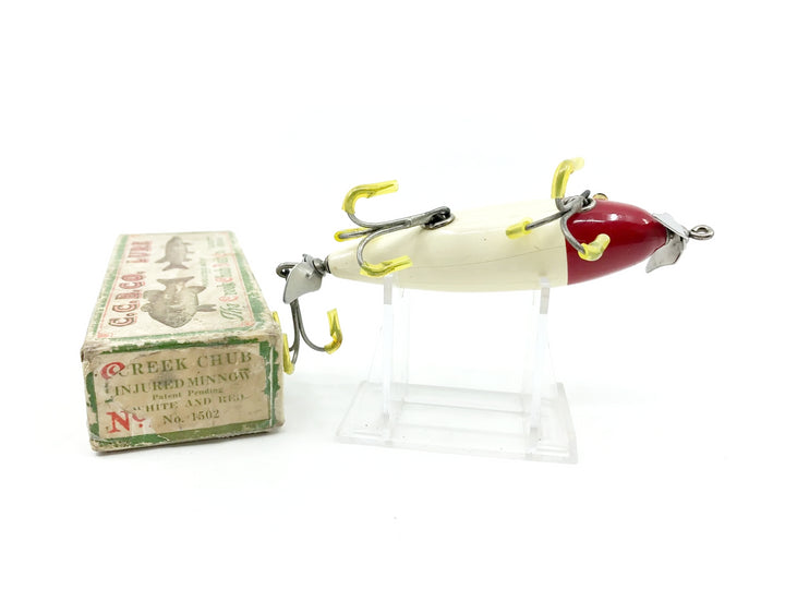 Creek Chub Injured Minnow 1500 White and Red 1502 Color with Box