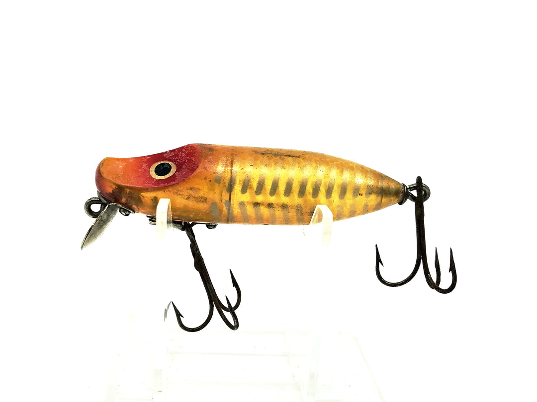 Paw Paw Master Wiggler No.3700, #59 Yellow/White Ribs Color
