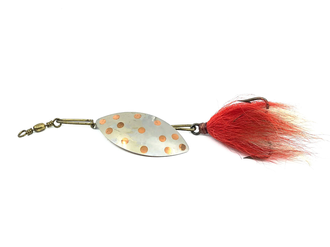 Pflueger Muskill Spinner #6, Silver Gold Dots Blade - Marked