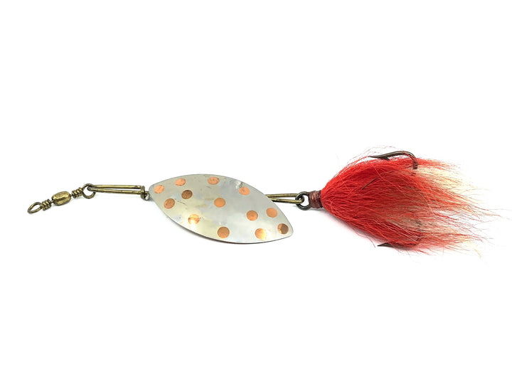 Pflueger Muskill Spinner #6, Silver Gold Dots Blade - Marked