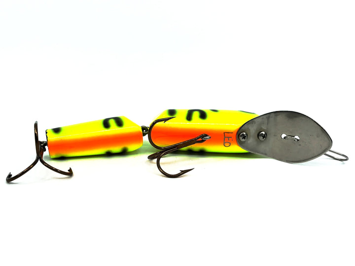 Leo-Lure, Leo-Minnow Jointed, Custom Color, Chartreuse Tiger Orange Belly Color