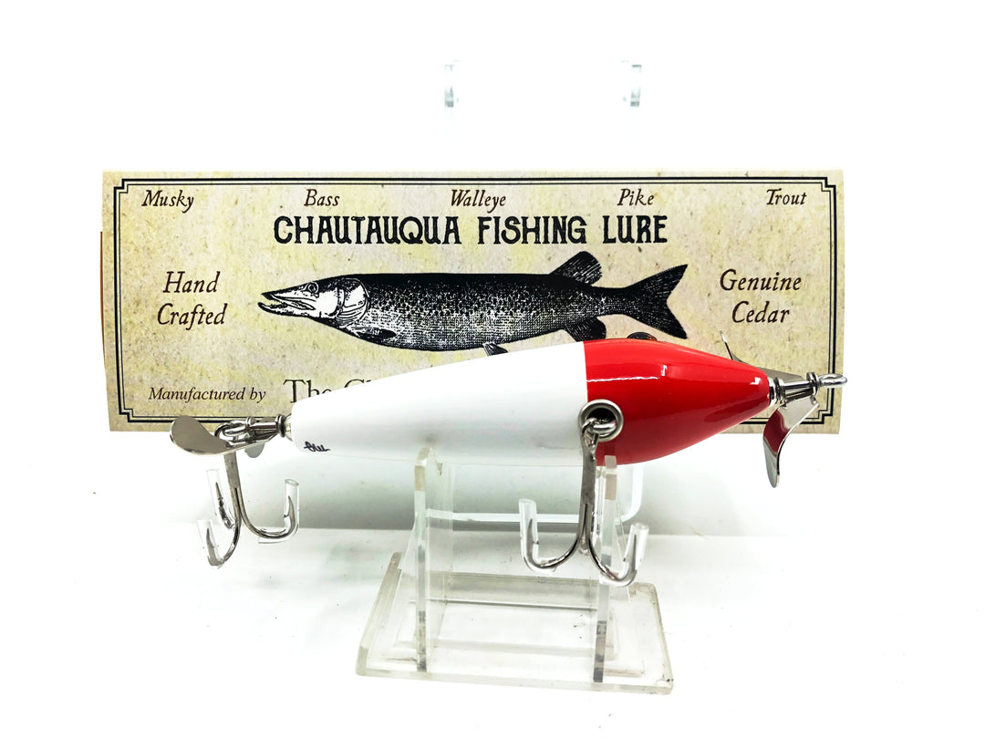 Chautauqua Topwater Minnow, Classic Red & White Color