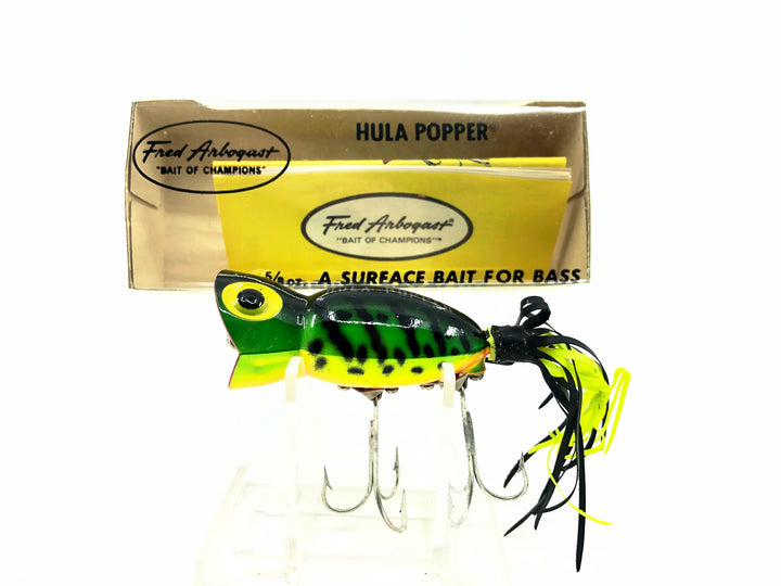 Arbogast Hula Popper 750, #115 Fire Tiger Color with Box