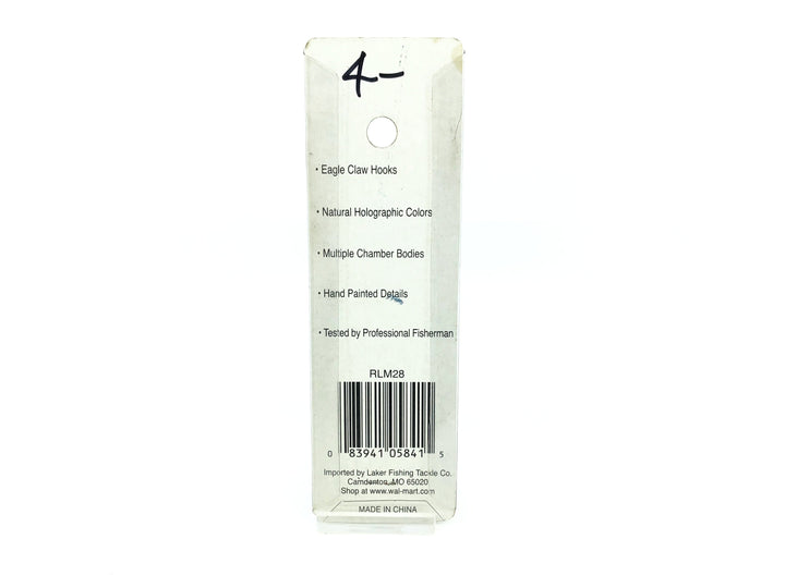 Renegade Laser Minnow, Blue Back/Chartreuse/Orange Belly Color on Card