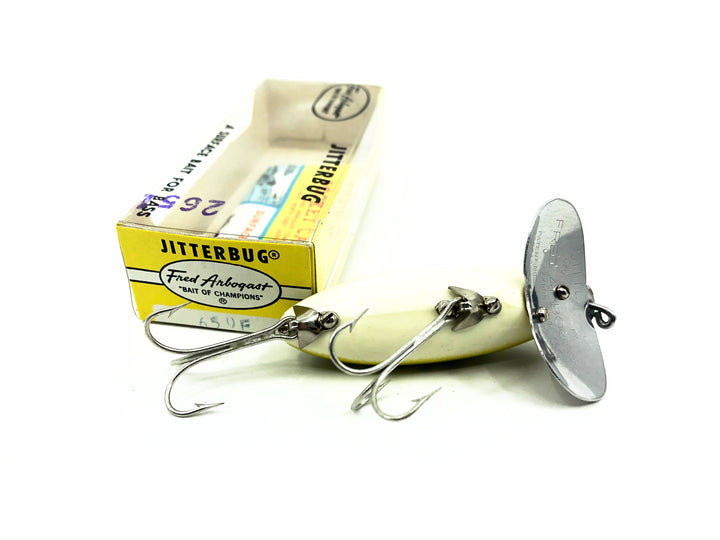 Arbogast Jitterbug 5/8oz, F Frog Color with Box, Bugged-Eyed Model