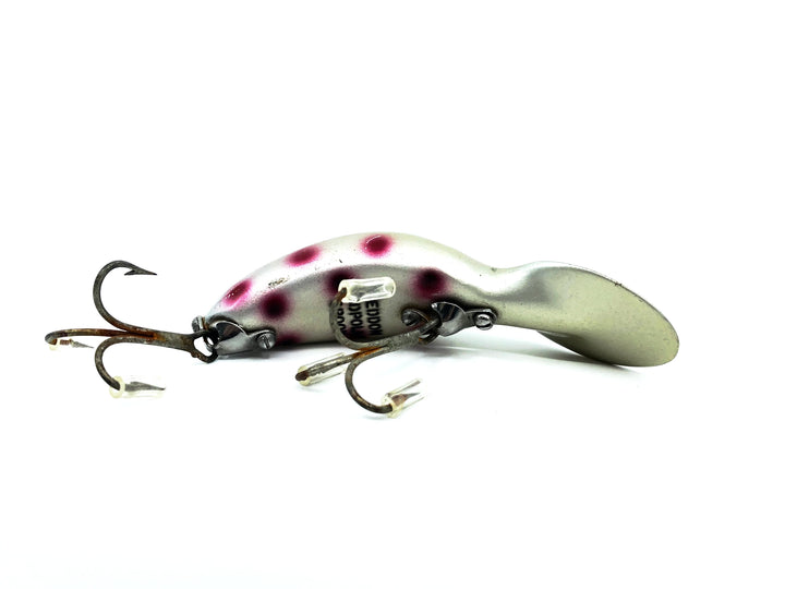 Heddon Tadpolly, SRB Silver Body/Red & Black Spots Color