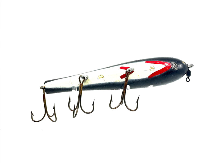 Unknown Wooden Musky Glide Bait, Black Sucker Color