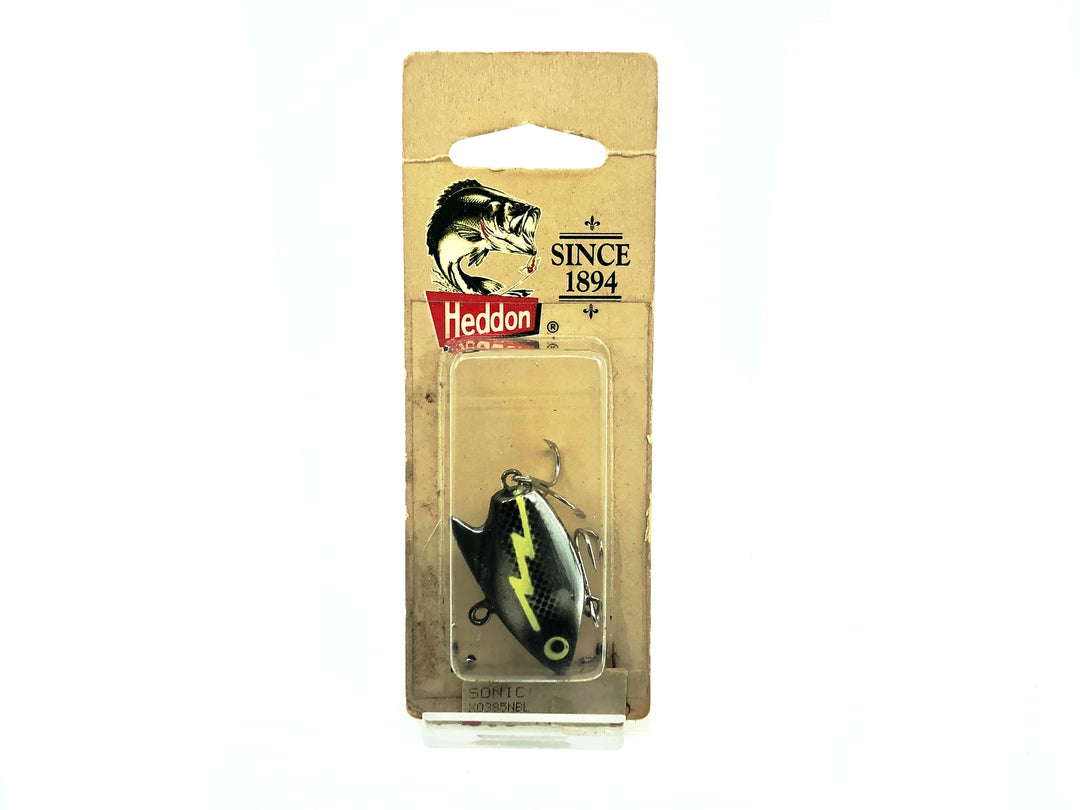 Heddon Sonic 385, NBL Nickle Black Shiner Color on Card