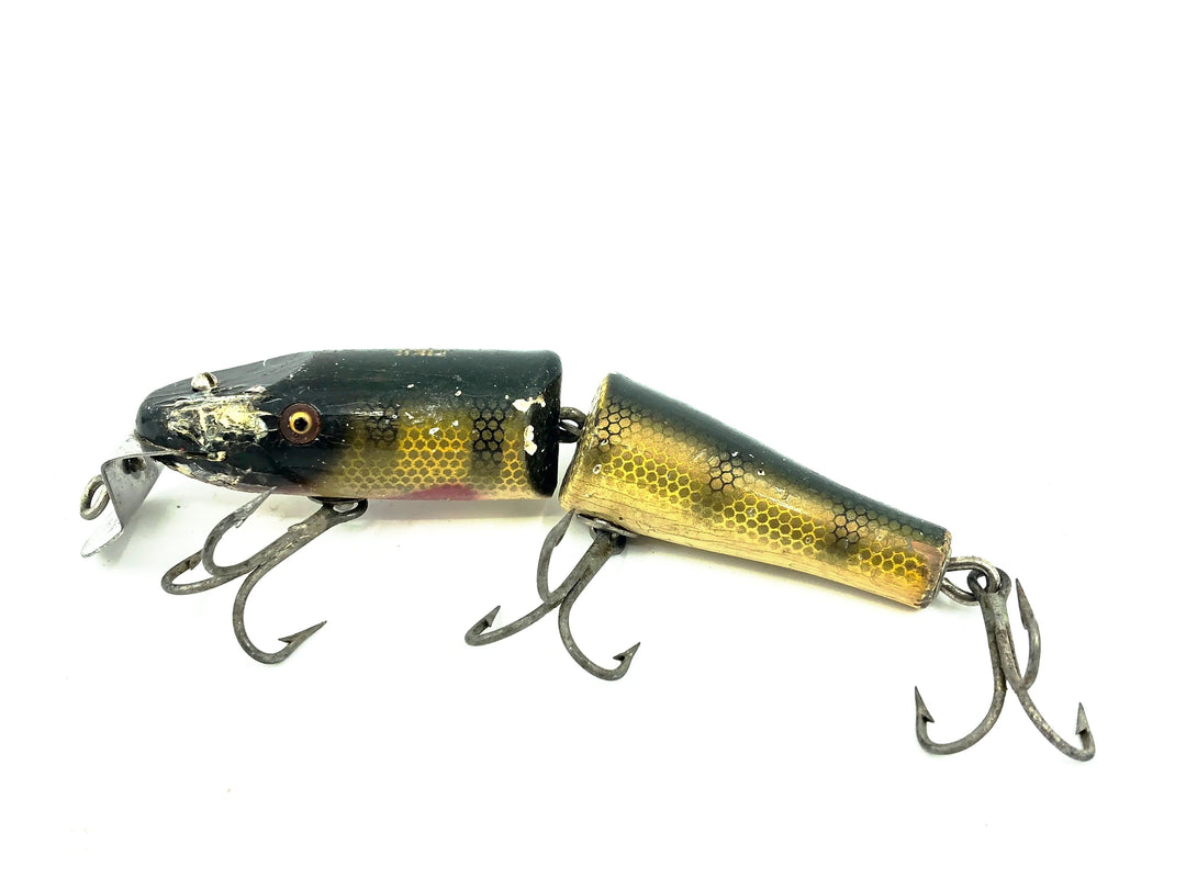 Creek Chub 2600 Jointed Pikie Minnow, Perch Scale Color 2601 Glass Eyes