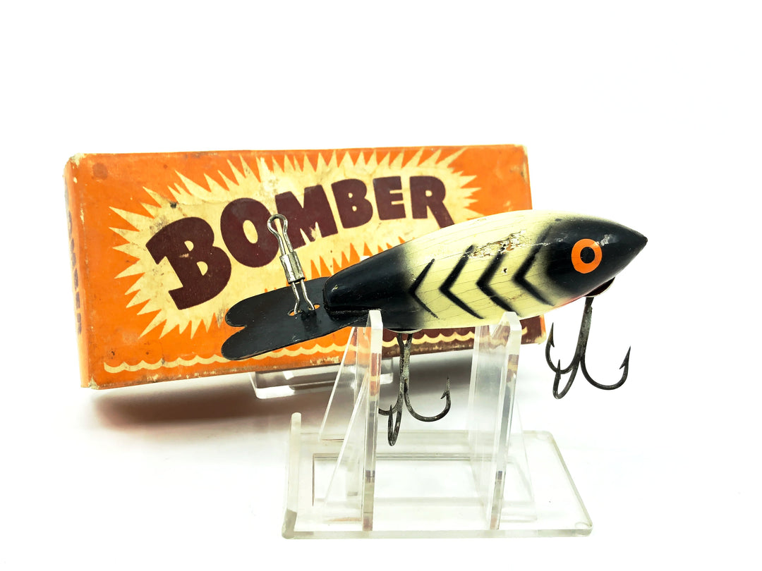 Wooden Bomber 500, #06 White/Black Ribs Color with Two Piece Box