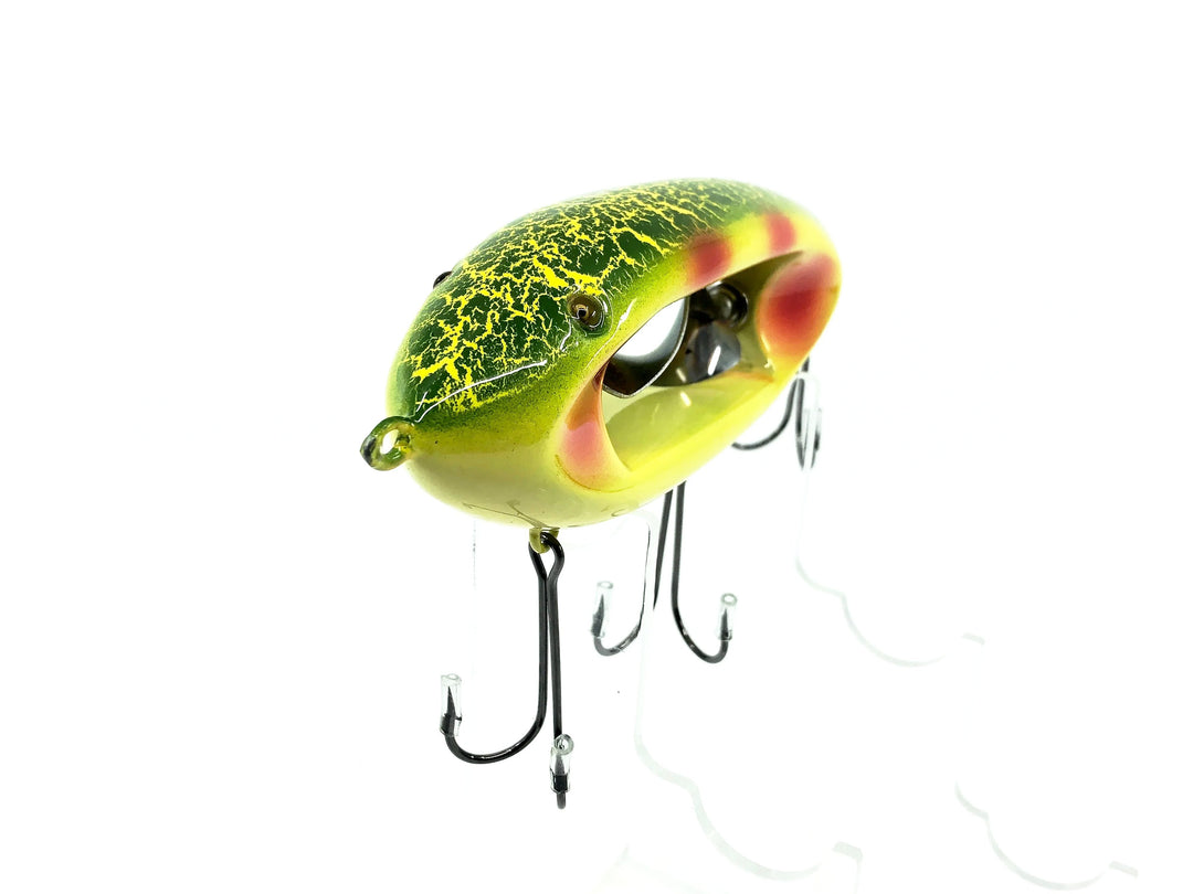 Musky Dan (XXX Lures) Chippewa Bait, Frog Crackle Back Color