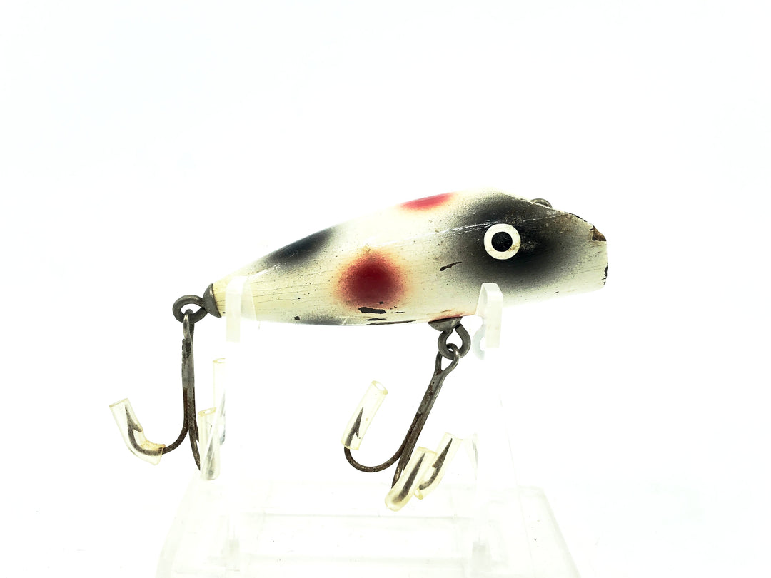 Eppinger Dardevle Osprey Bass Plug, White/Red Black Spots Color