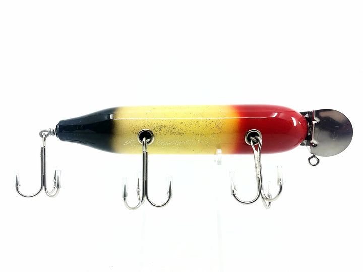 Musky Dan (XXX Lures) Husky Pikie, Red Head/White Flitter/Black Color
