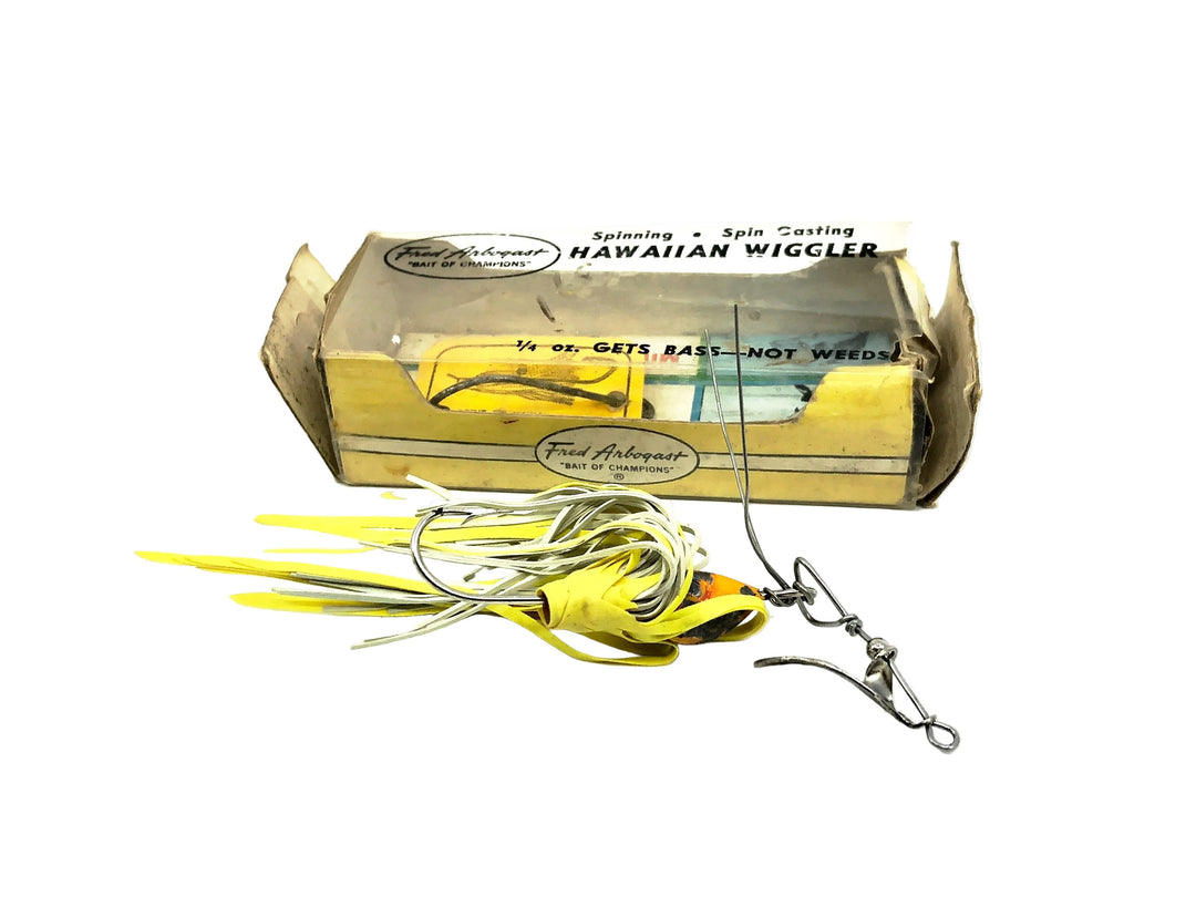 Arbogast Hawaiian Wiggler 130Y, Yellow Color with Box