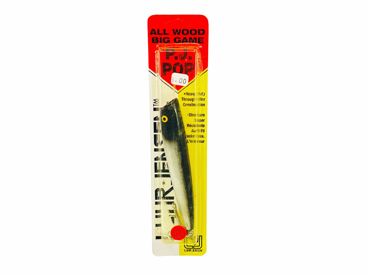 Luhr Jensen P.J Pop 6 3/4", Silver Foil/Black Shad on Card