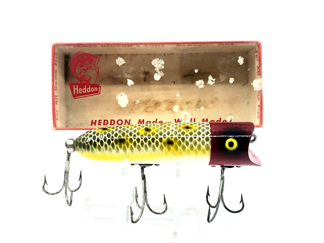 Heddon Lucky 13 2500 JRH, Frog Scale/Red Head Color with Box