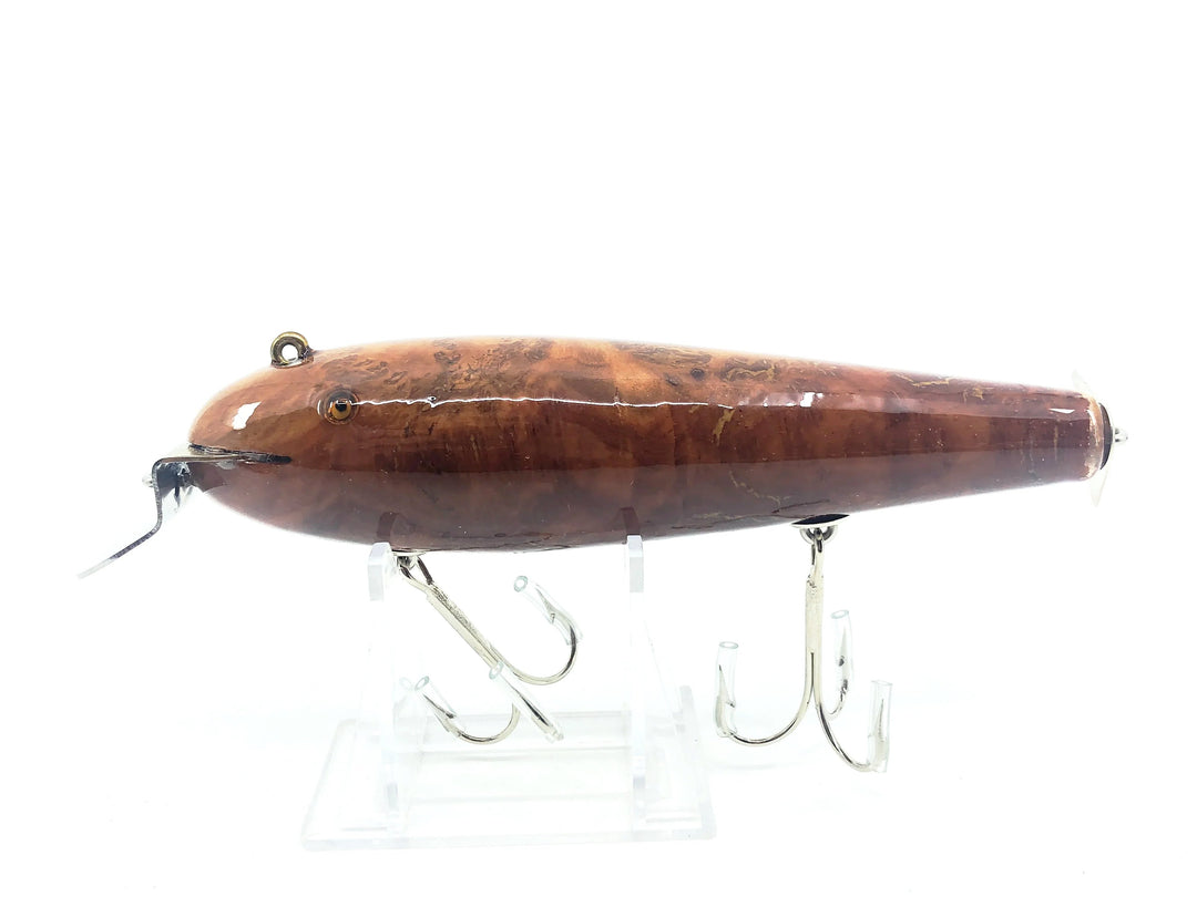 Musky Dan (XXX Lures) Husky Wiggler,&nbsp;Red Mallee Burl w/COA