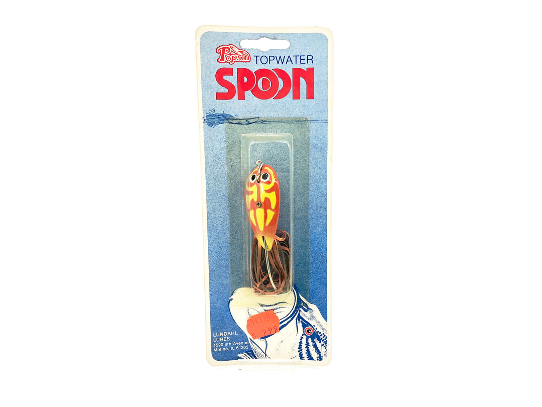 Lundahl Lure Pops Spoon, Gold Scarab/Red Color on Card