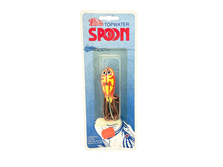 Lundahl Lure Pops Spoon, Gold Scarab/Red Color on Card