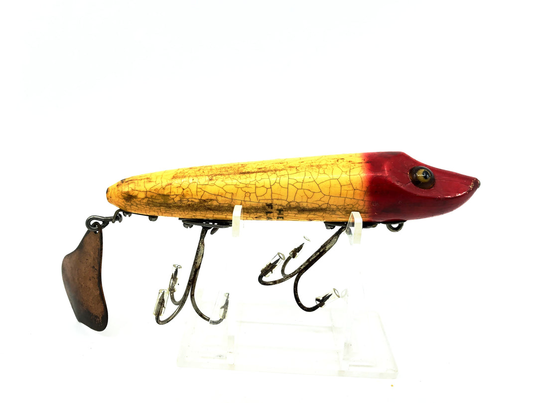 Heddon Flap-Tail Vamp #7000, Teddy Bear Eyes RH Red Head/White Body Color