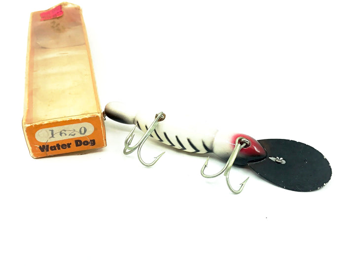 Bomber Waterdog 1600 Series, #06 White/Black Ribs Color w/Box - Plastic