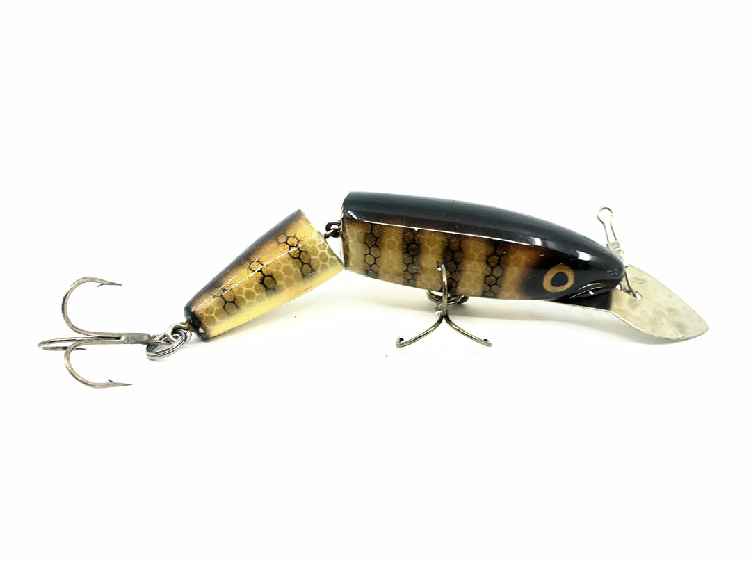 Jointed Wooden 5" Musky Bait, Brown Perch Color