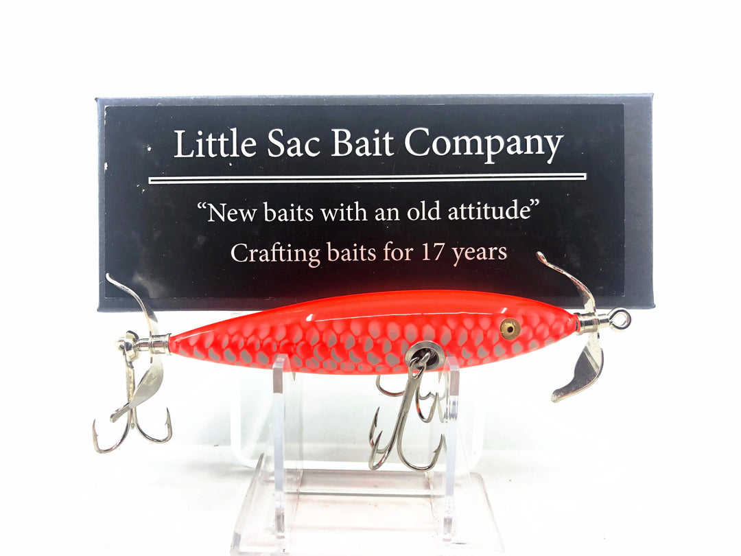 Little Sac Bait Company Musky Niangua Minnow Orange Silver Scale Color Signed Paperwork 2017