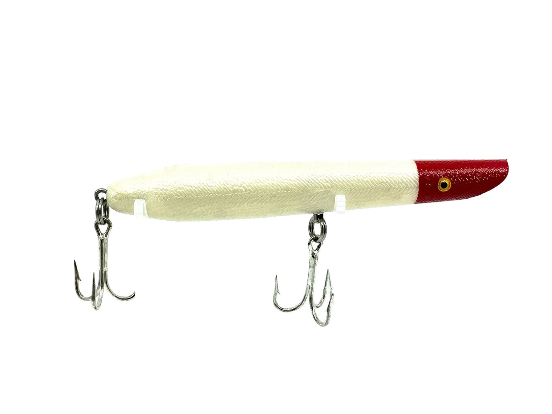 Cotton Cordell Pencil Popper 6600, #28 Pearl/Red Head Color